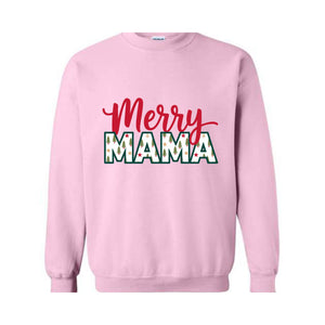 Merry Mama Sweatshirt, New Mom Christmas Sweater, Pregnancy Announcement Tee, Merry Hoodie, Cute Winter Gift