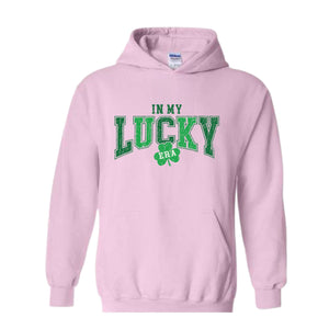 In My Lucky Era Hoodie, Saint Patrick Day Hoodie, Irish Hoodie, Shamrock Hoodie, Irish Day Gift, Lucky Hoodie