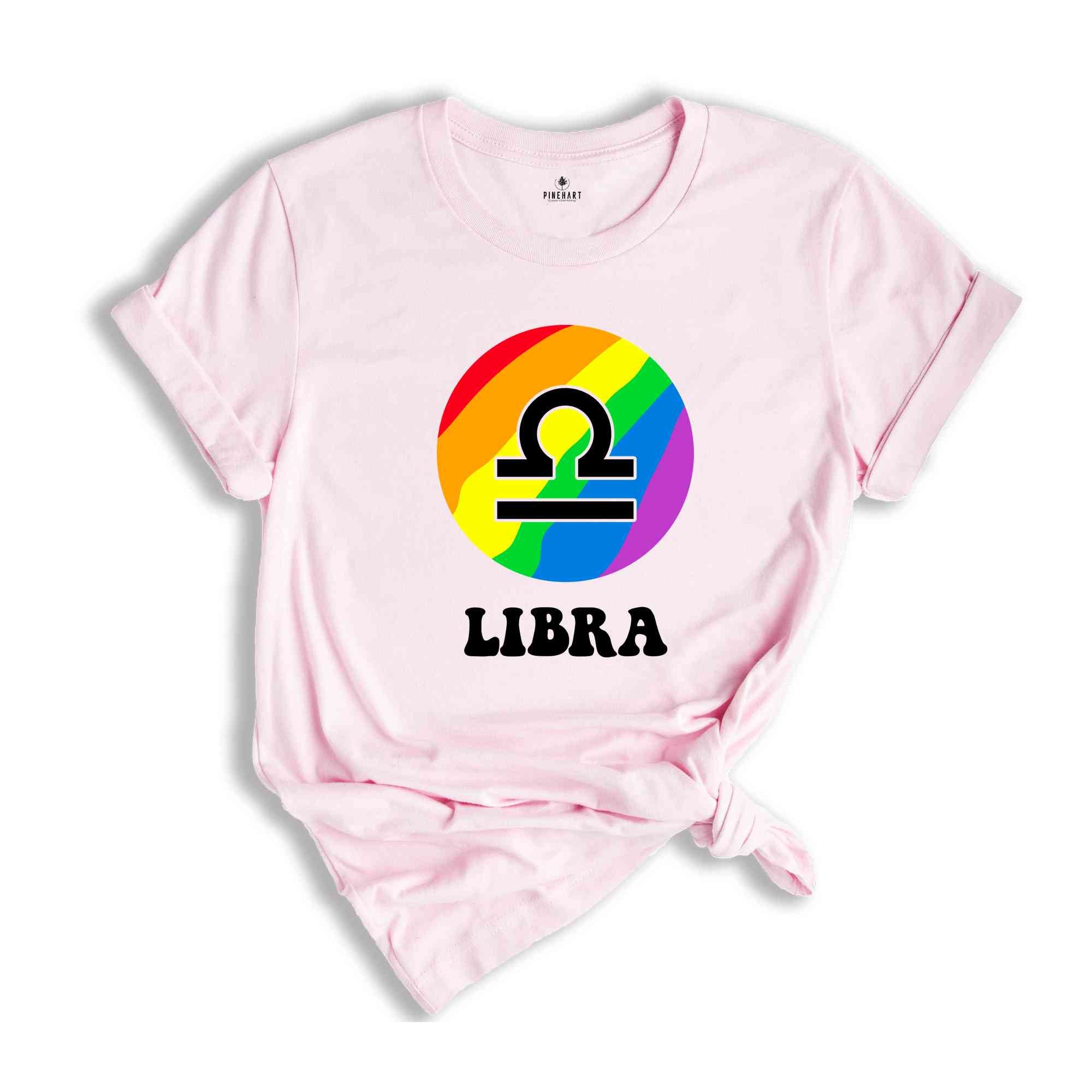 Libra LGBT Shirt, Zodiac Sign Shirt, Libra Birthday Shirt, LGBTQ Pride Shirt, Pride Month Shirt, Rainbow Shirt, Zodiac Tshirt