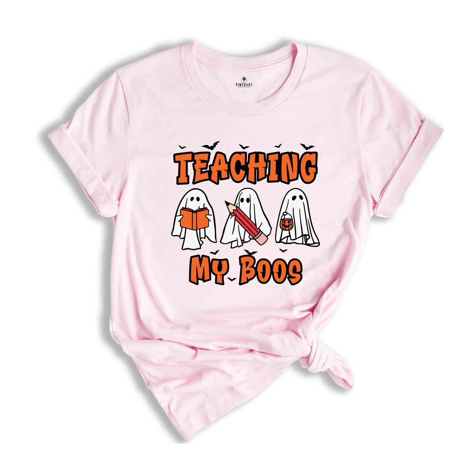 Teaching My Boos T-Shirt, Spooky Teacher Shirt, Teacher Halloween Shirt, Back To School Gifts, Ghost Teacher Tee