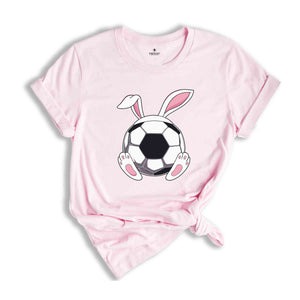 Soccer Bunny Ears Shirt, Funny Easter Shirt, Easter Sports T-Shirt, Bunny Ears Shirt, Happy Easter, Game Day Gift