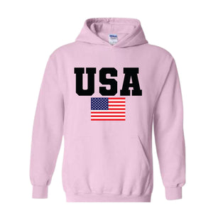 USA Hoodie, Patriotic Hoodie, America Sweatshirt, Flag Sweatshirt, American Retro Sweatshirt, USA Gift, American Flag Gift