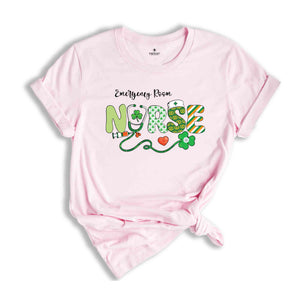 Emergency Room Nurse St Patricks Day Shirt, ER Crew Shirt, Emergency Nurse Gift, Lucky Nurse Tee, Irish Shirt, Nursing St Patricks