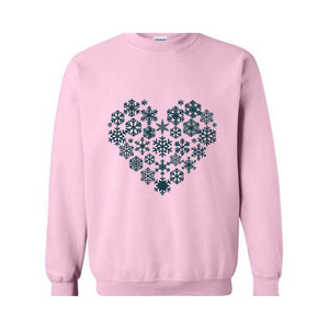 Snowflake Sweatshirt, Christmas Sweatshirt, Women Holiday Shirt, Snow Flake Sweater, Snow Sweatshirt, Christmas Gift Shirt, Winter Shirt