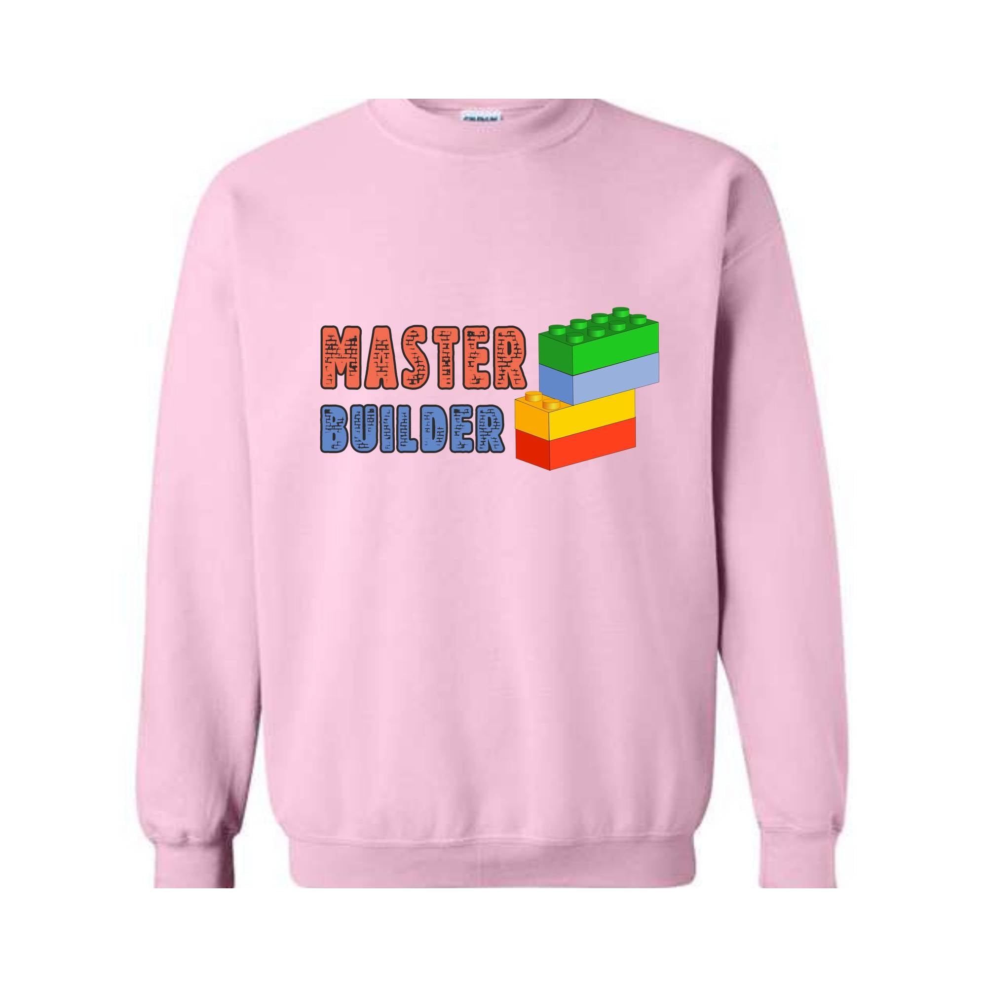 Master Builder Sweatshirt, Building Blocks, Birthday Gift For Kids, Funny Dad, Men Graphic , Building Sweatshirt