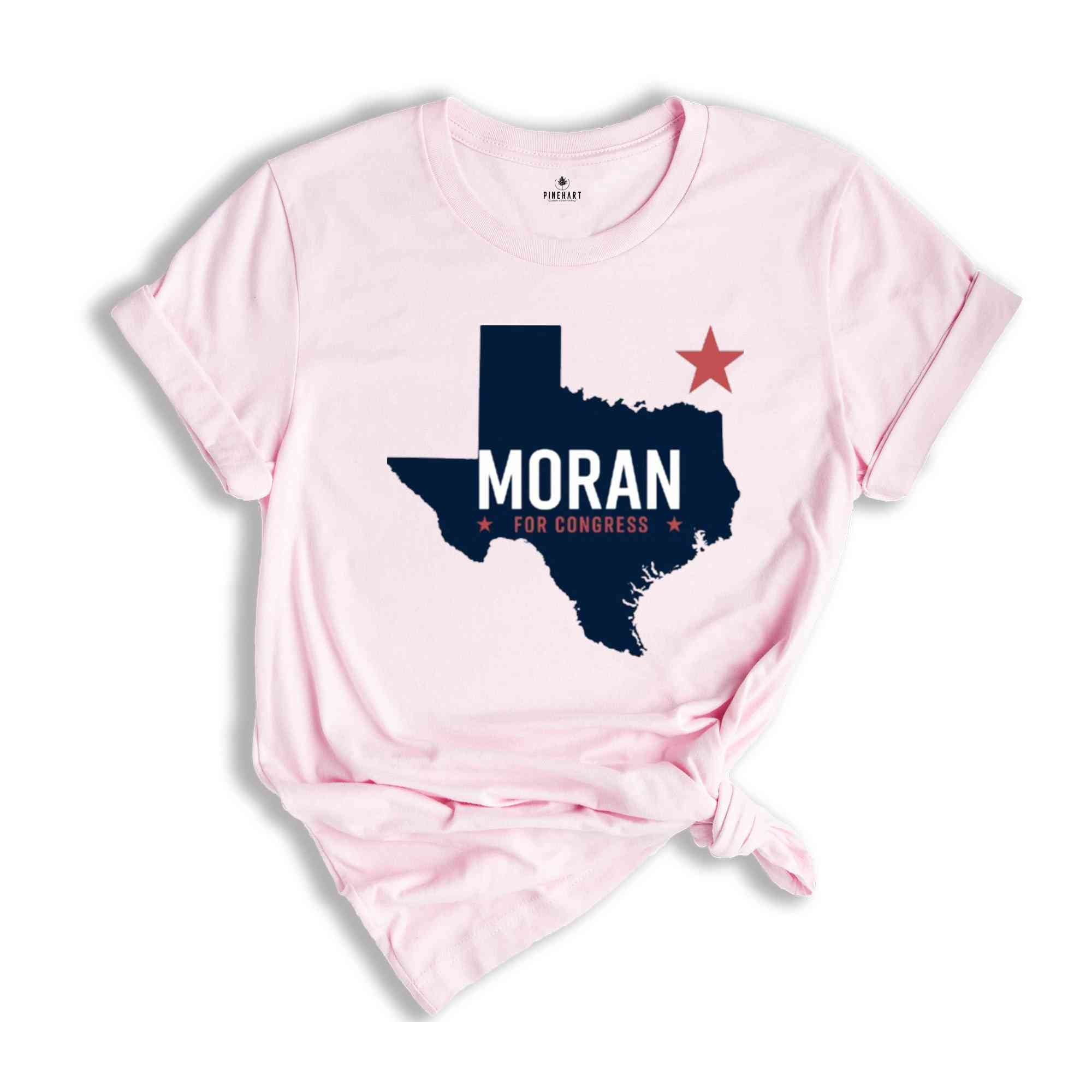 Nathaniel Moran for Congress 2024 November Elections Campaign T-Shirt, Nathaniel Moran for Texas Congressional Elections T-Shirt