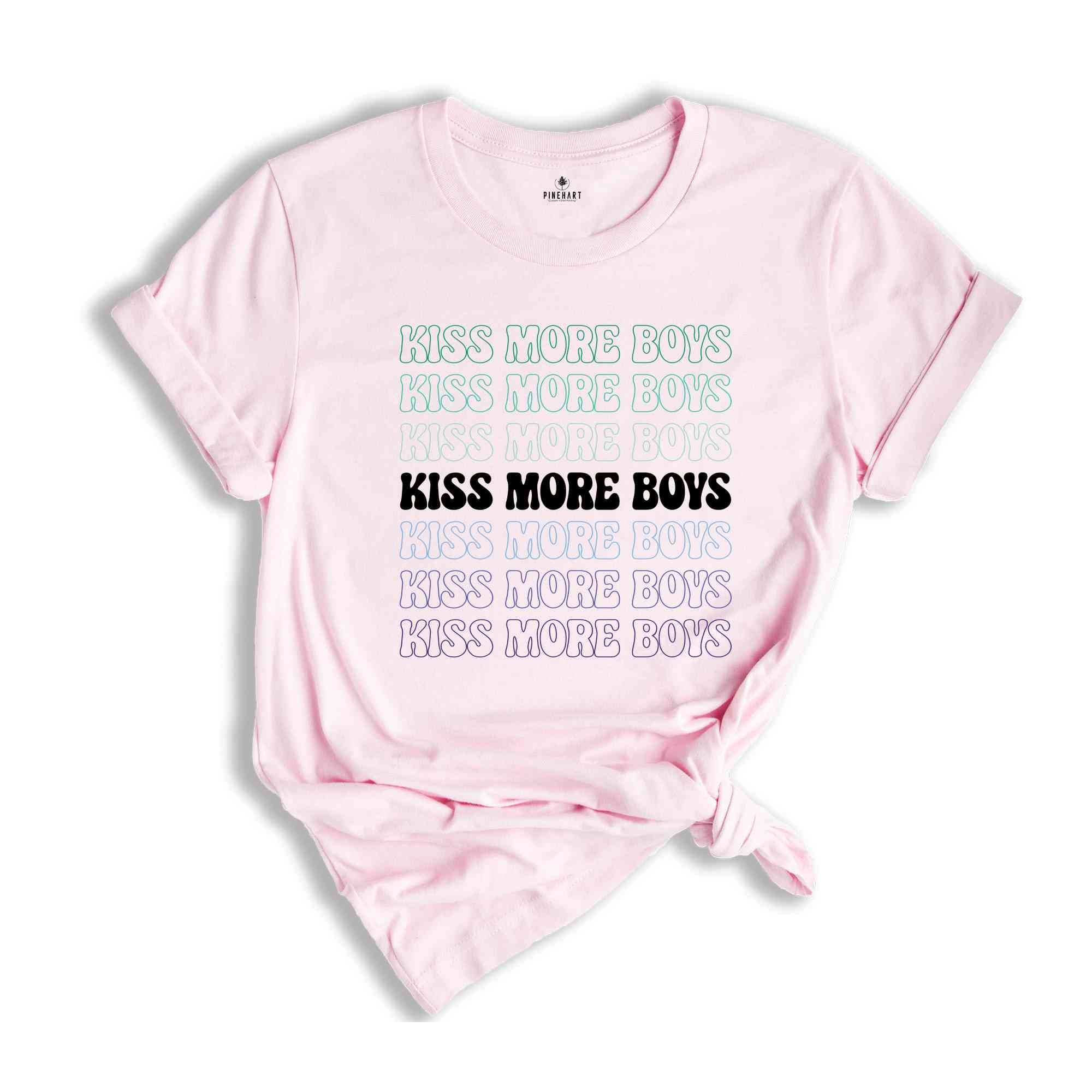 Kiss More Boys LGBT Shirt, LGBTQ Pride Tee, Love Is Love Shirt, Social Justice Shirt, Rainbow Pride Shirt, Pride Ally Tee, Gay Pride Shirt