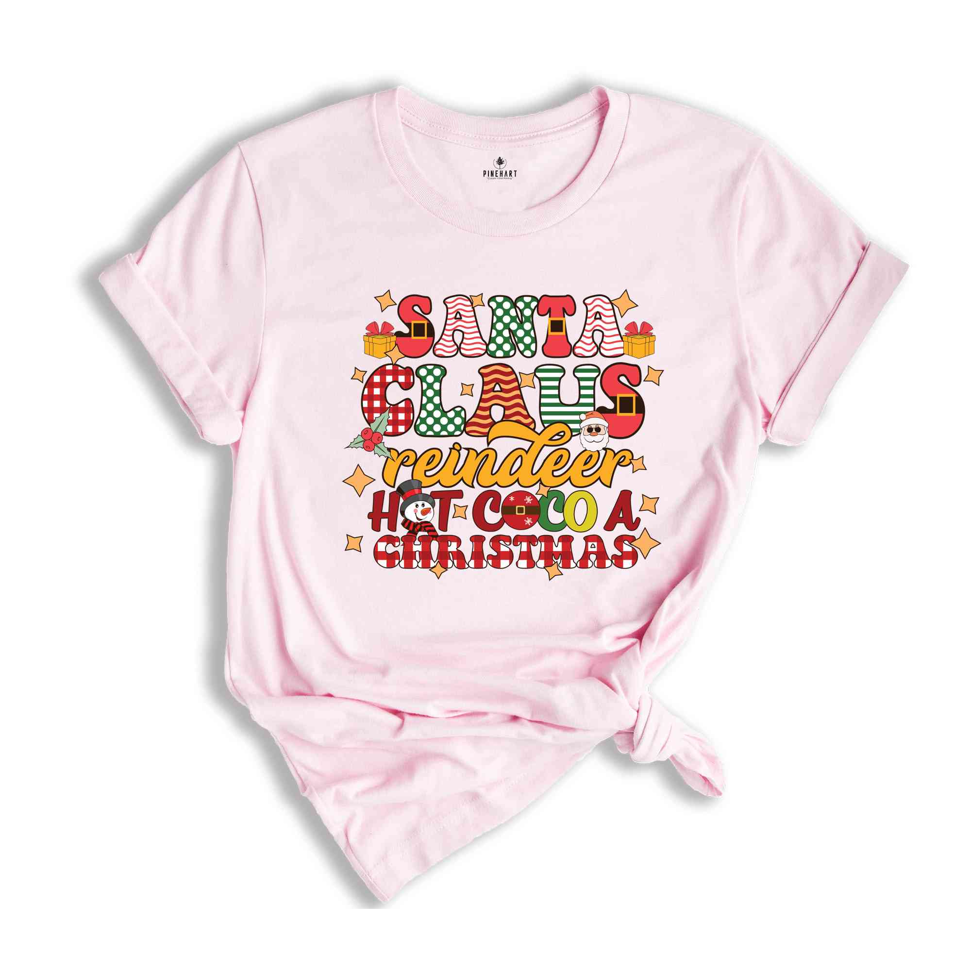 Santa Claus Reindeer Hot Cocoa Christmas Shirt, Funny Christmas Shirt, Christmas Party Shirt, Santa Shirt, Holiday Shirt, New Year Shirt