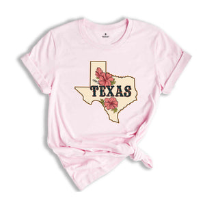 Texas Map Shirt, Texas Cactus TShirt, Texas Home T Shirt, Home State Shirts, Texan Girl Shirt, Texas Lover Gift, Cactus T Shirt