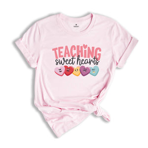 Valentines Day Teacher Shirt, Checkered Teaching Shirt, Teaching Sweethearts Shirt, Teacher Valentines Day Gift