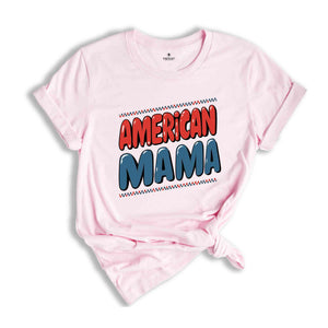 American Mama and Mini Matching Tees, Mommy and Me, Checkered 4th of july shirt, fourth of july tshirt, mommy and me 4th of july t-shirt