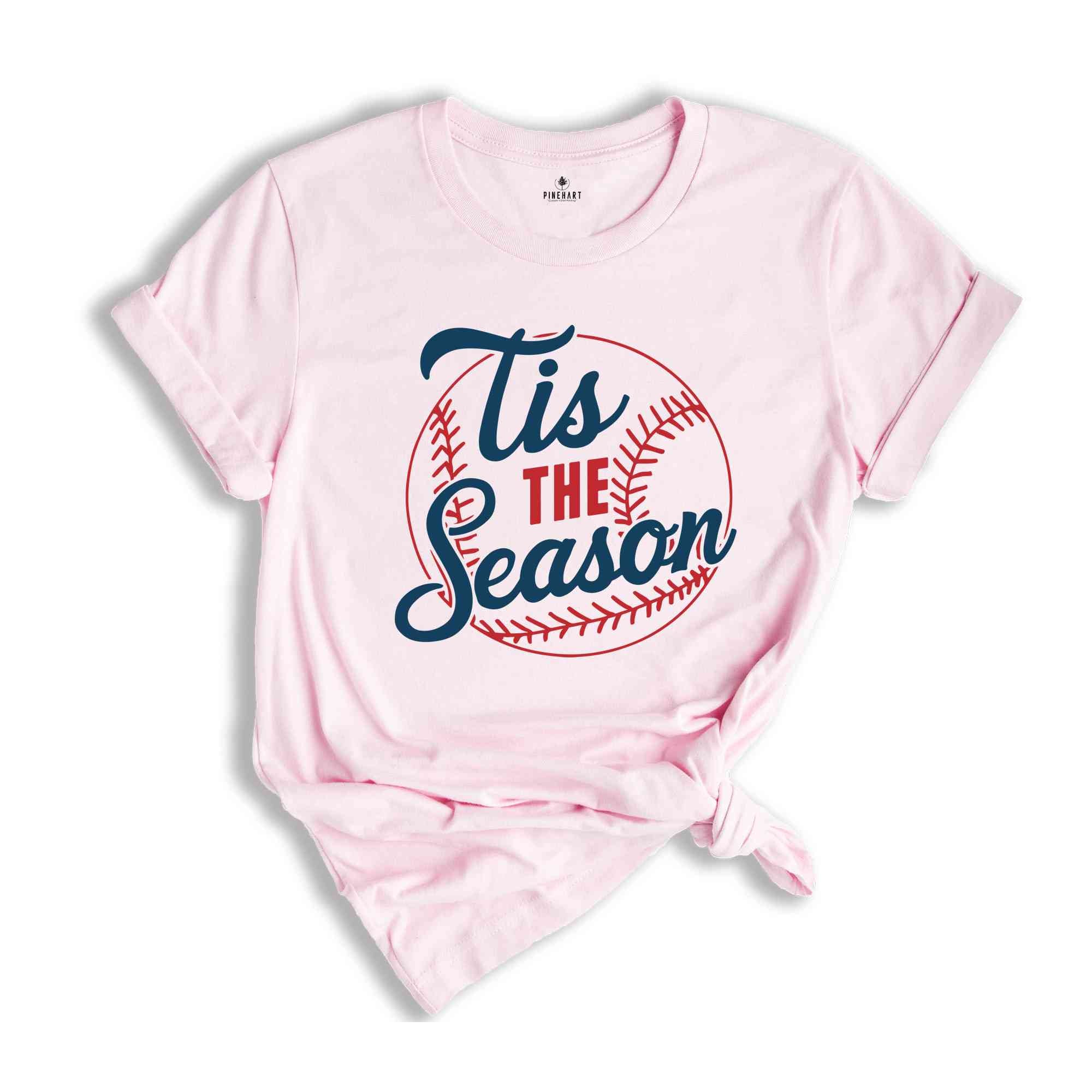 Tis the Season Baseball Shirt, Women's Aesthetic Baseball Sweatshirt, Baseball Player Gifts, Baseball Mom Shirt, Baseball Team Tshirt