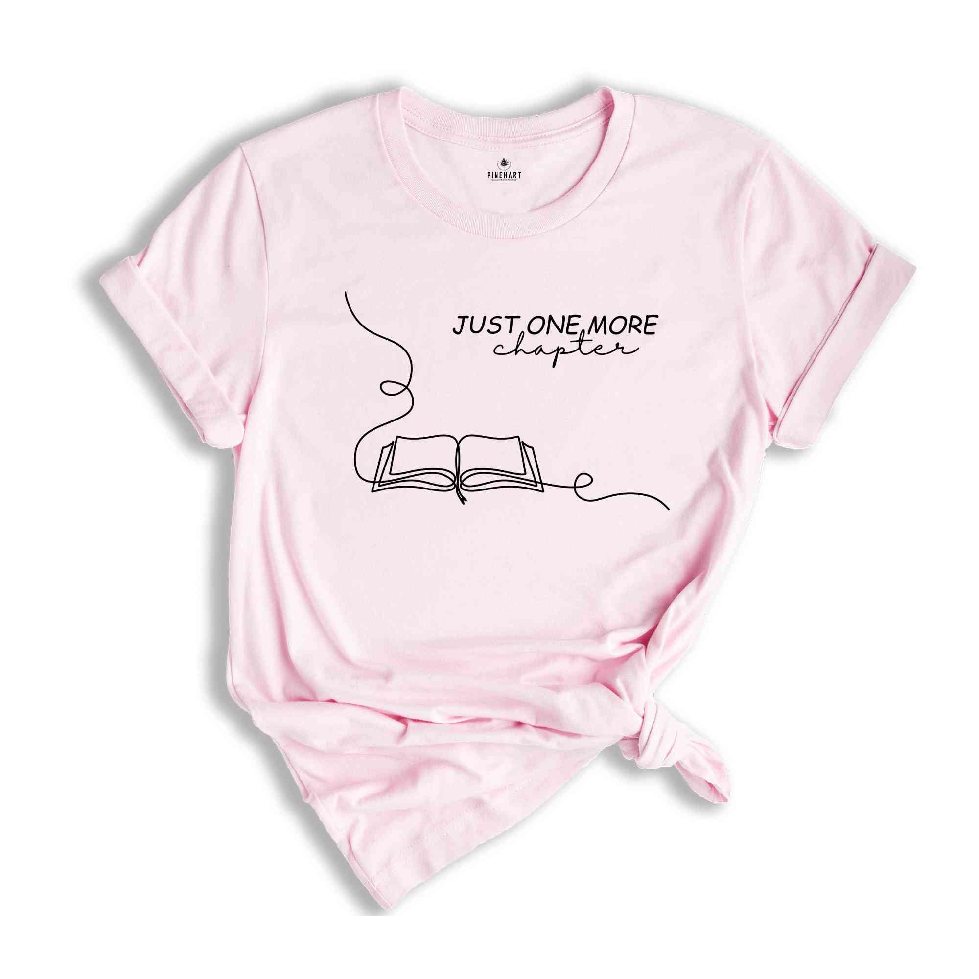 Just One More Chapter Shirt, One Line Book Design Shirt, Gift For Books Lover, Librarian Shirt, Book Club Shirt