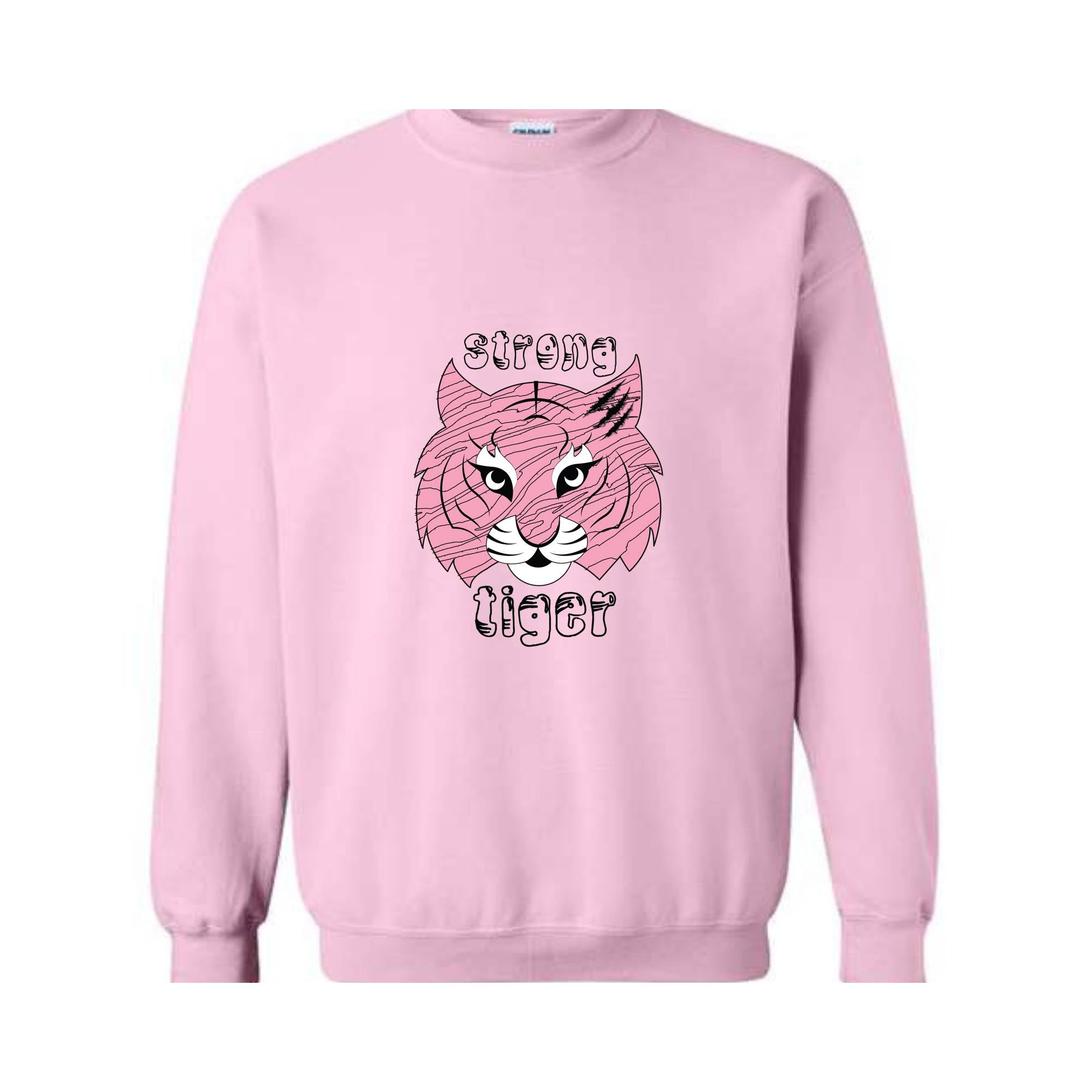 Tiger Sweater, Trendy Sweater, Pink Tiger, Resistance Tiger Sweatshirt, Strong Tiger Sweater, Strong and Resistant Qualities