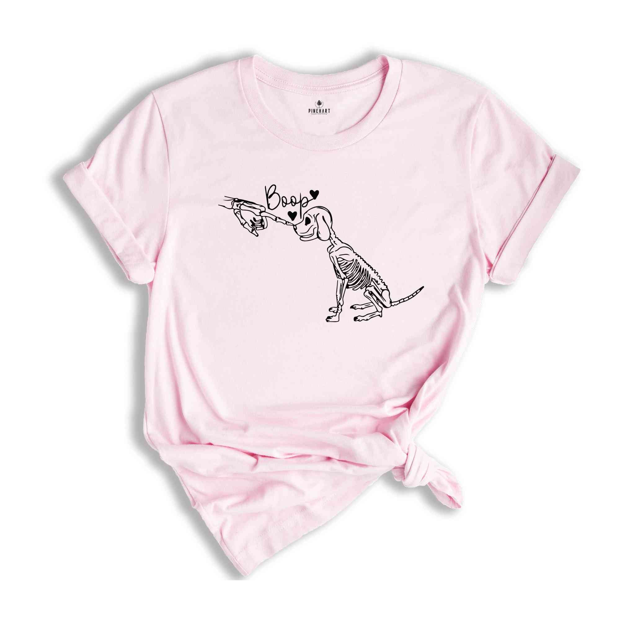 Dog Boop Halloween T-Shirt, Dog Skeleton Shirt, Funny Dog Tee, Dog Lover Gifts, Dog Mom Shirt, Spooky Dog Tee