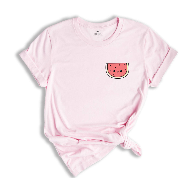 Adorable Pocket Watermelon Shirt, Summer Vibes Shirt, Harajuku Clothing, Watermelon Boho Shirt, Funny Summer Shirt Japanese Watermelon,