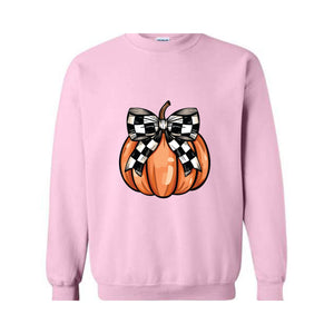 Retro Pumpkin Sweatshirt, Pumpkin Season Sweatshirt, Fall Vibes Sweatshirt, Coquette Pumpkin Sweatshirt, Halloween Pumpkin Season Sweatshirt