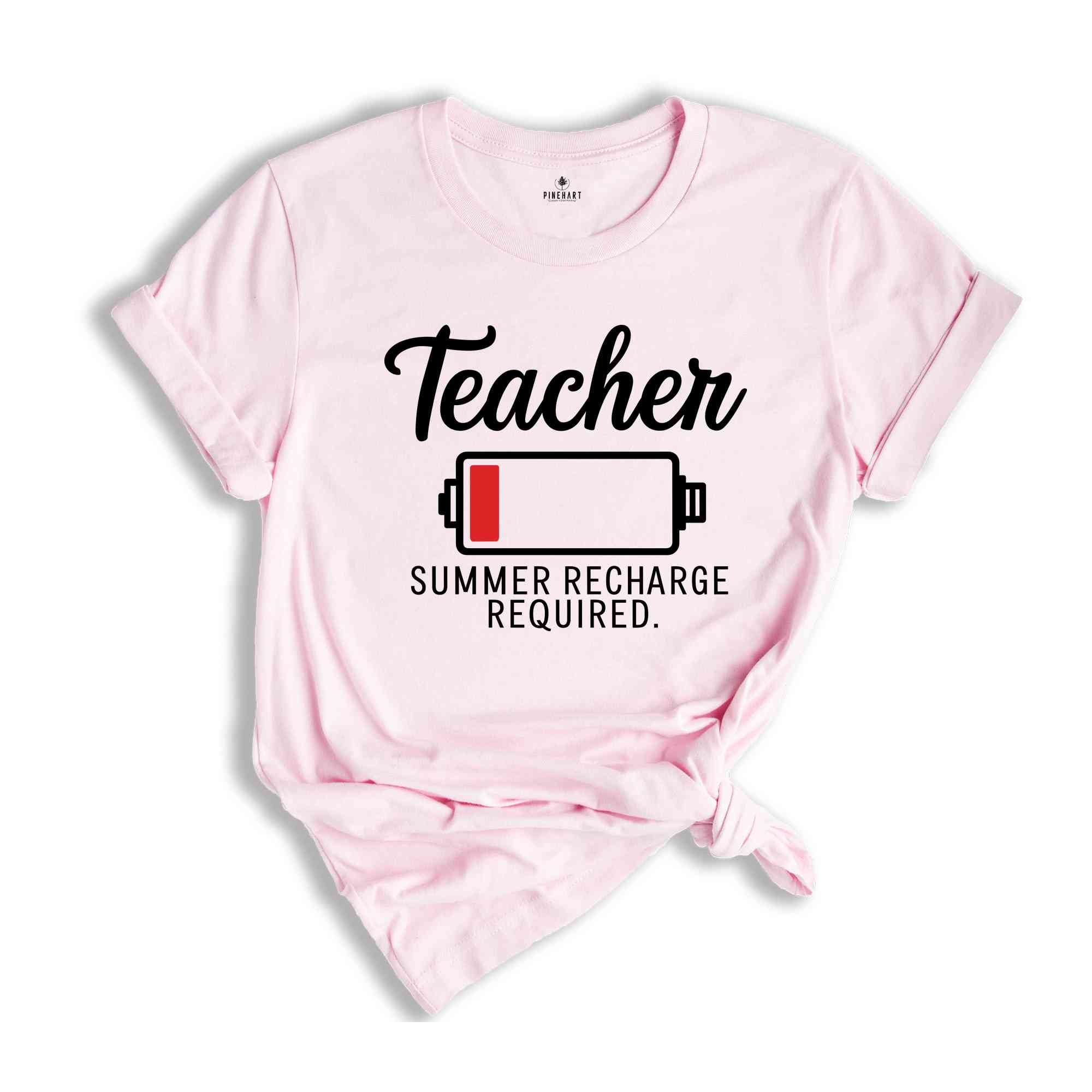 Teacher Summer Recharge Required Shirt, Teacher Vacation Shirt. Teacher Gifts, Gift For Teacher, Teacher Shirt, Vacation Shirt