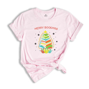 Merry Bookmas Shirt, Book Lover Christmas Shirt, Reading Shirt, Bookworm Shirt, Christmas Gift, New Year Shirt, Christmas Party Shirt