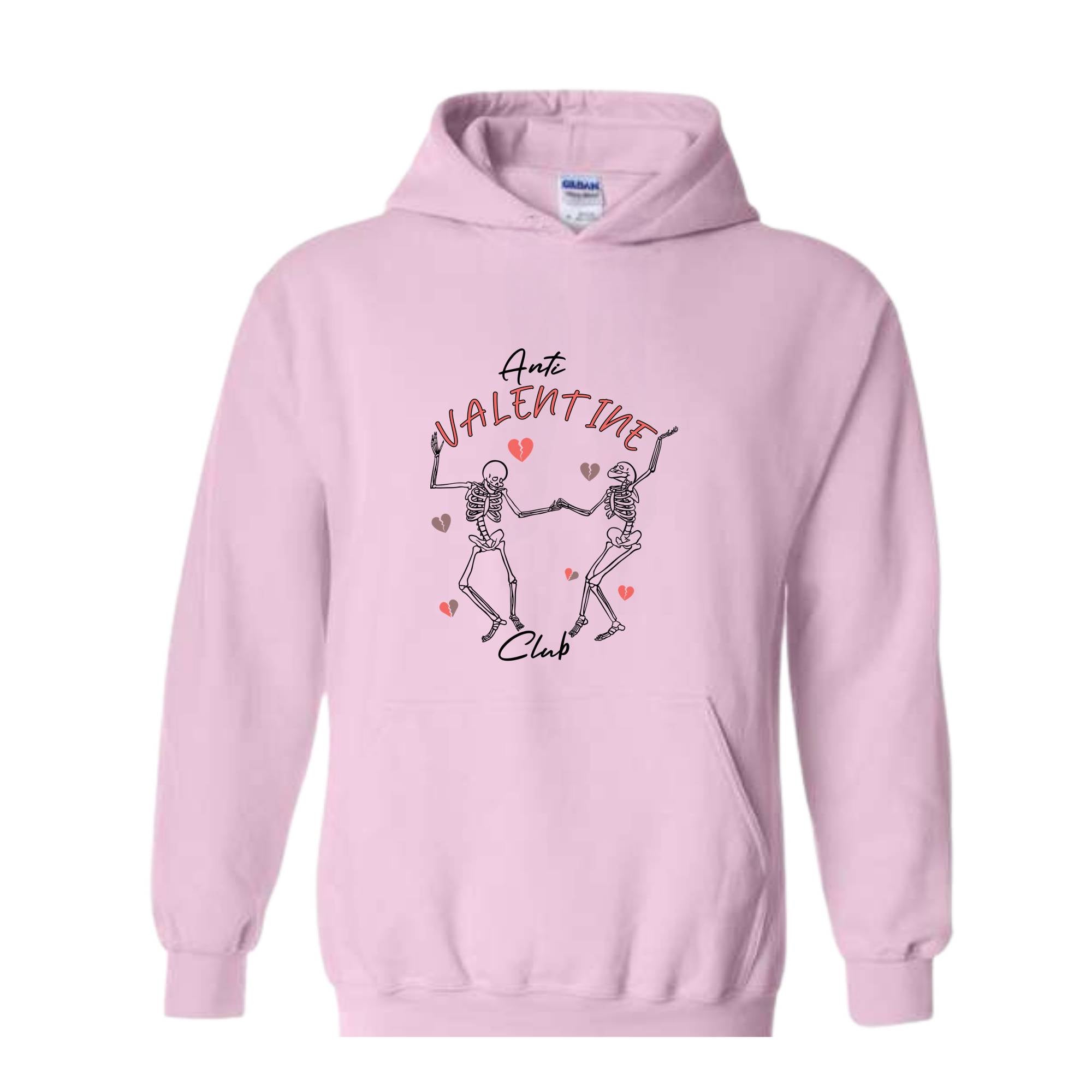 Anti Valentine Club Hoodie, Cute Valentine Hoodie, Funny Valentine's Day Hoodie, Single Valentine Hoodie