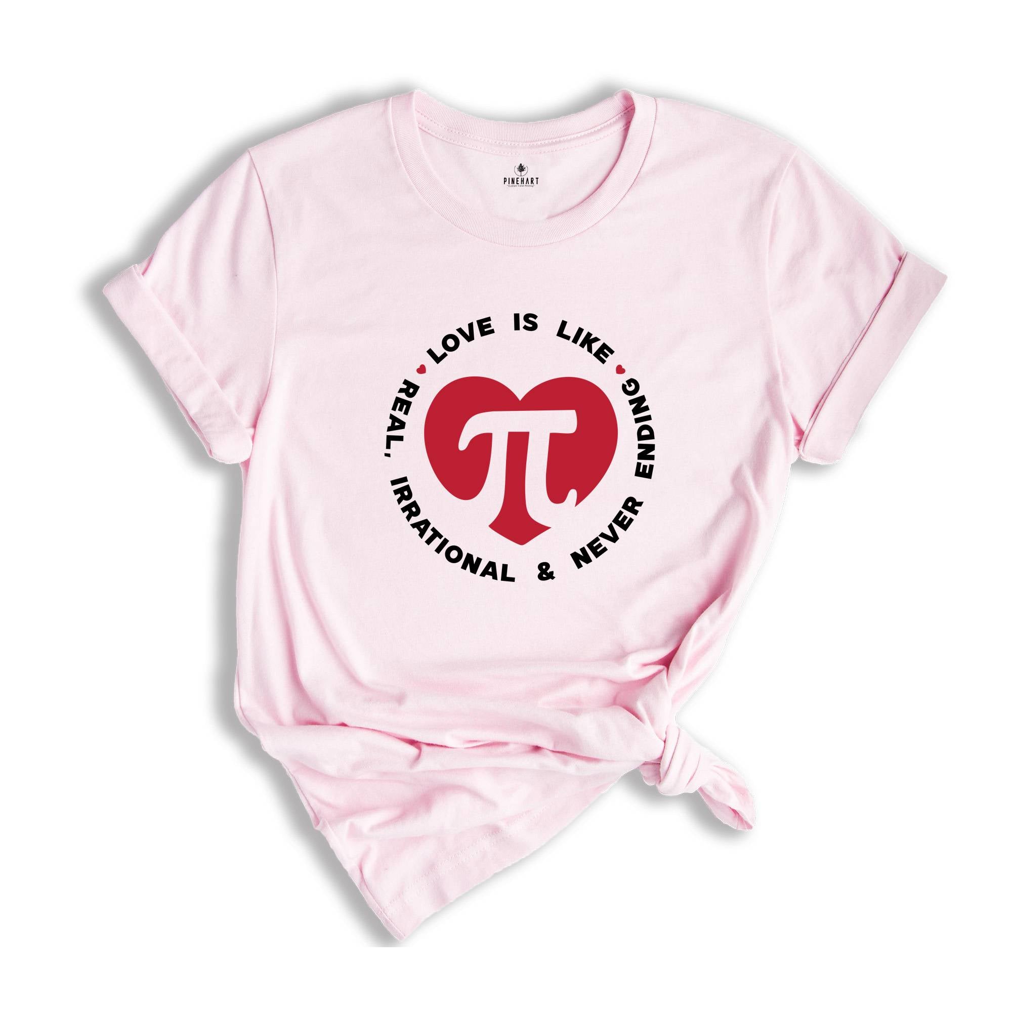 Pi Symbol Heart Shirt, Pi Symbol Math Teacher T-Shirt, Math Funny Tee, Funny Pi Day Shirts For Women, Math Lover Gift Shirts, School Shirt