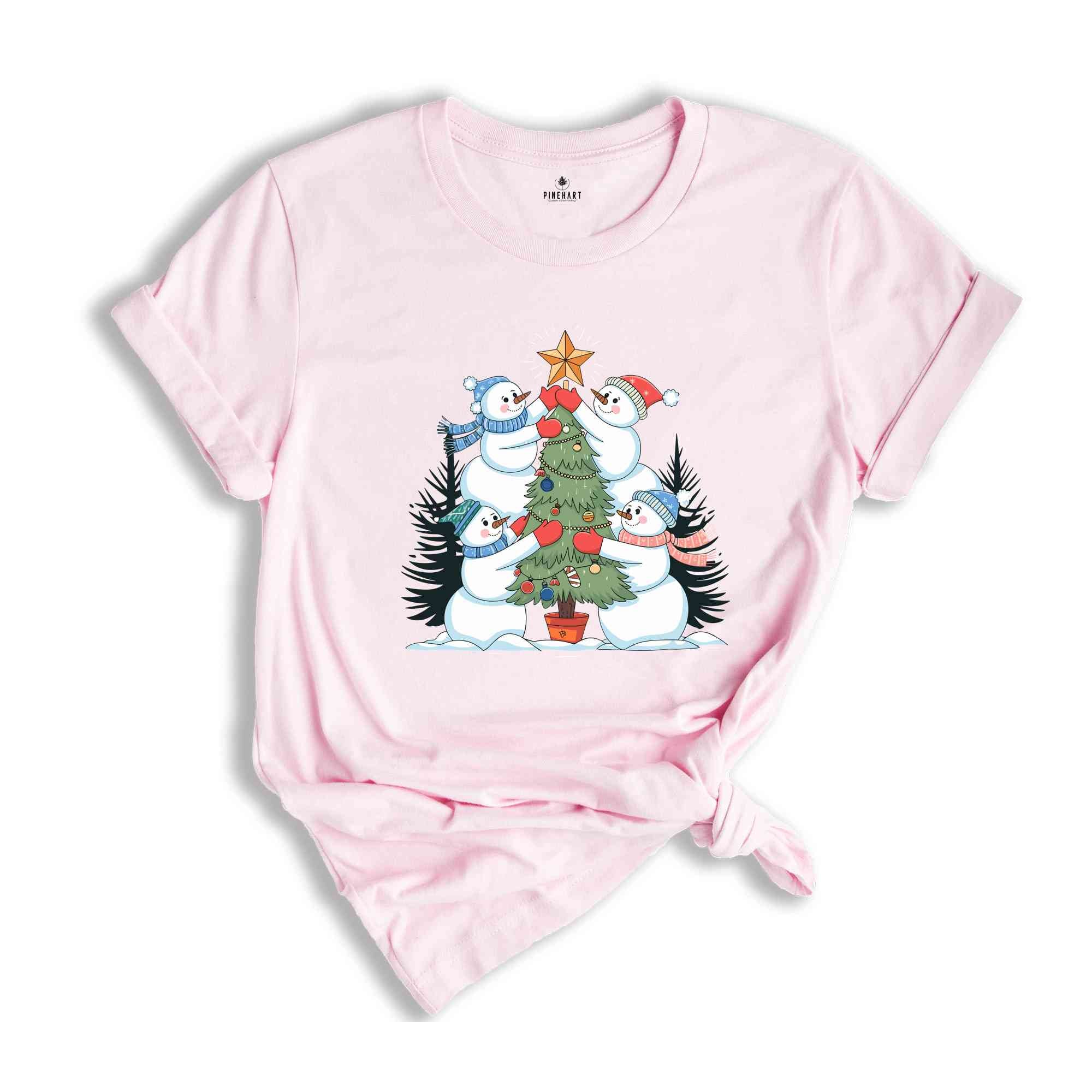 Snowman Shirt, Christmas Tree Shirt, Cute Holiday Tee, Christmas Shirt, Funny Snowman Shirt, Gift for Christmas, Winter Lover Shirt