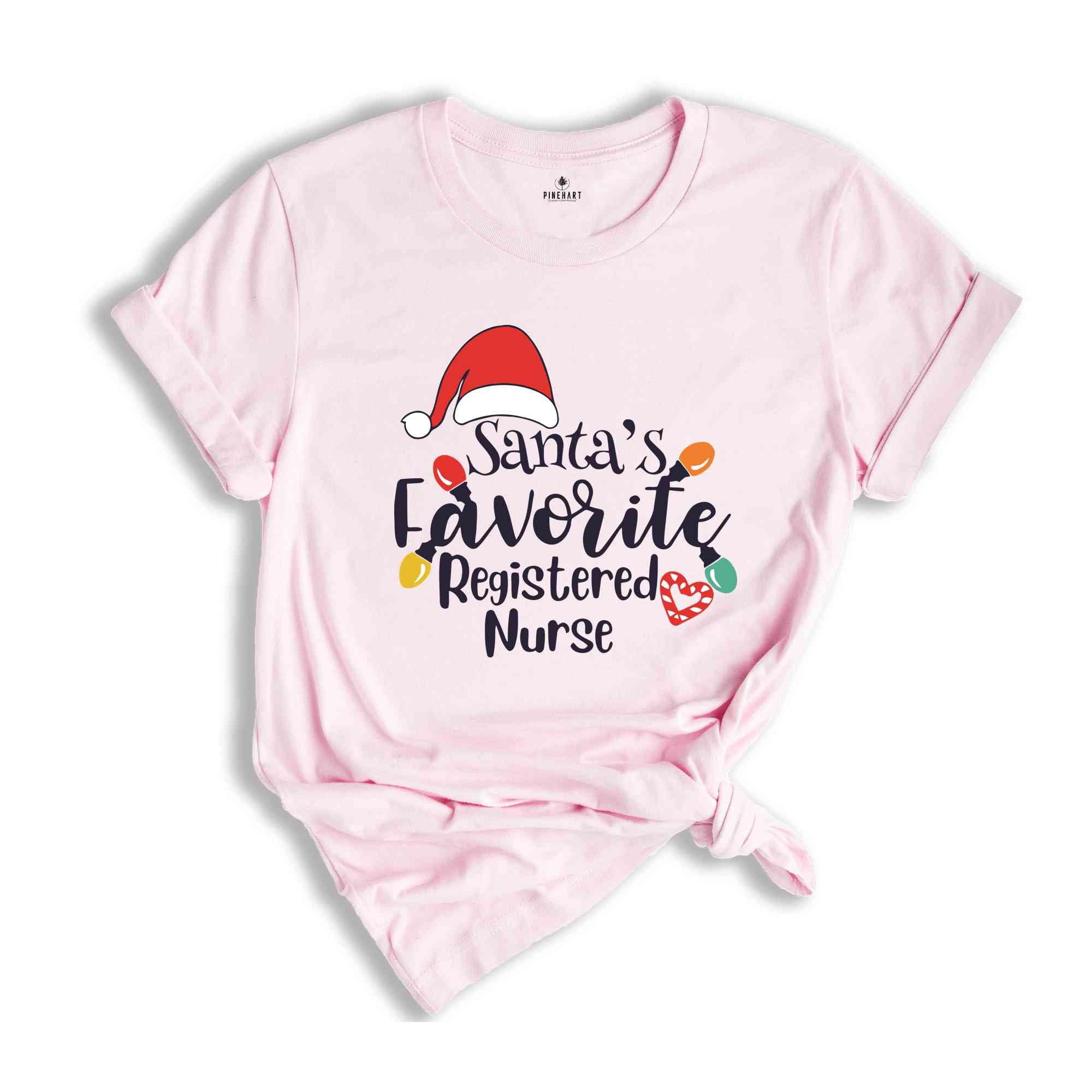 Santa's Favorite Nurse Shirt, Christmas Santa's Nurse Shirt, Christmas Gift for Nurse, Funny Christmas Shirt, Nurse Christmas Shirt,