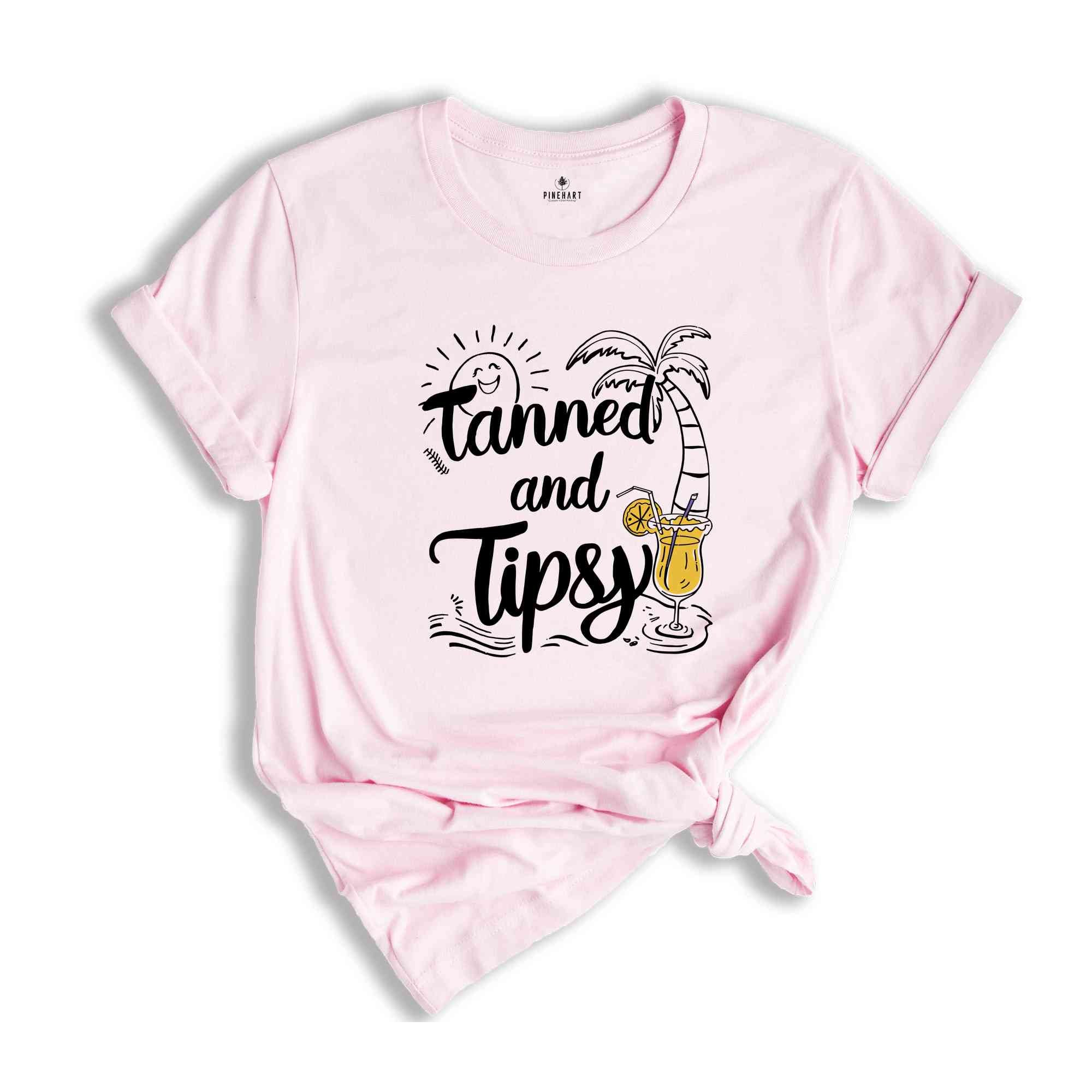 Tanned and Tipsy Shirt, Beach Shirts, Vacation Shirts, Vacation Gifts, Women's Summer Shirts, Travel Shirt, Girls Trip Shirts