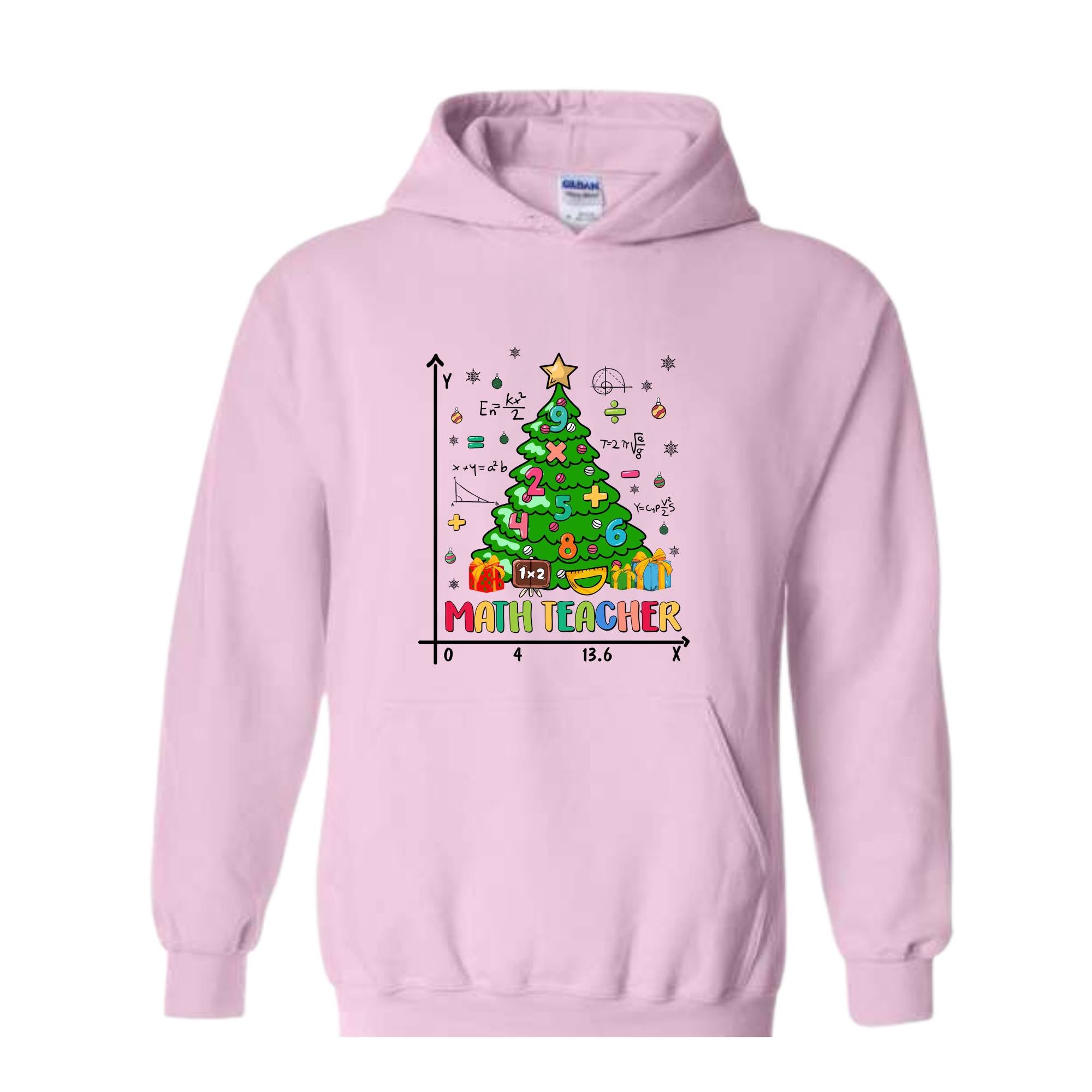 Christmas Tree Math Teacher Sweatshirt, Math Teacher Lover, Teaching Math Hoodie, Mathematics Sweatshirt, Math Christmas Sweater