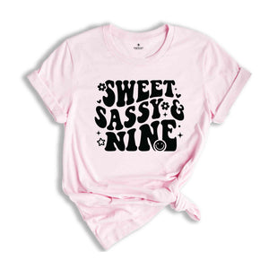 Sweet Sassy Nine Shirt, Birthday Girl Shirt, Cute Birthday Shirt, Tie Dye Shirt, Birthday Party Shirt Girl, Birthday Gift, Kids Tshirt