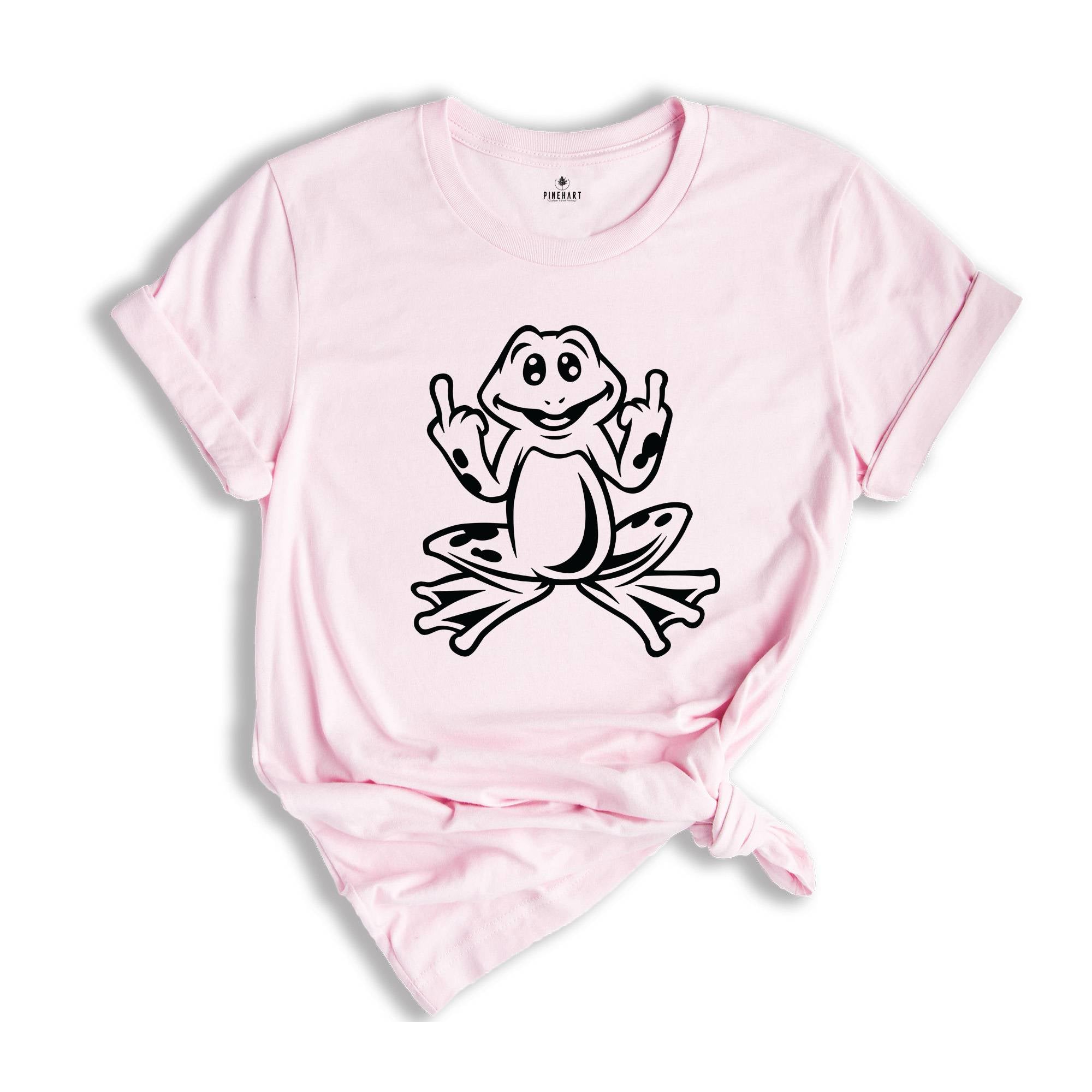 Frog Middle Finger Shirt, Animal T-Shirt, Cute Frog Shirt, Frog Clothes, Frog Lovers Shirt, Middle Finger Shirt, Humor Frogs Tee