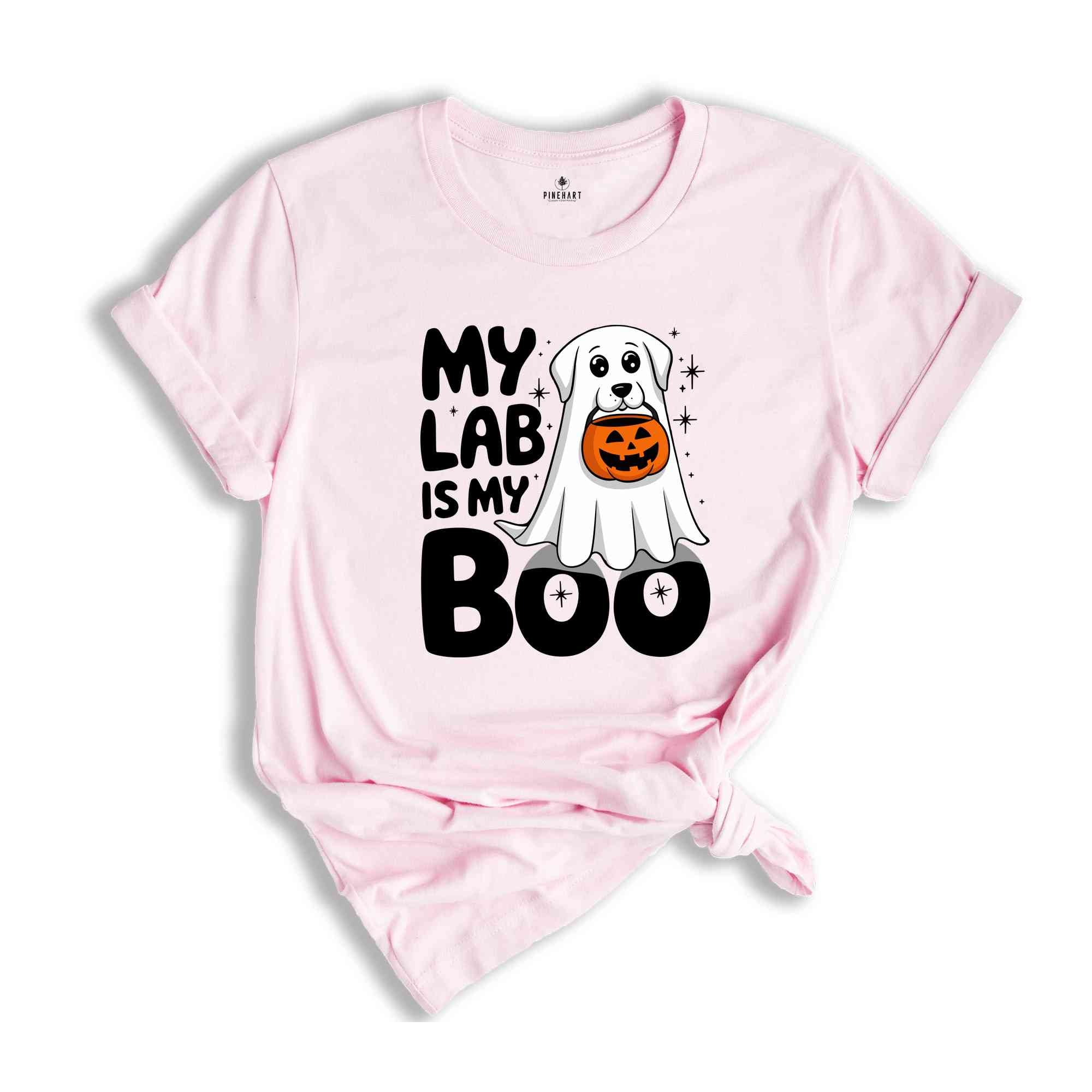 My Lab Is My Boo Shirt, Ghost Dog Halloween Tee, Lab Mom Shirt, Retro Halloween Shirt, Mama Gift for Dog Lover, Dog Mama Shirt