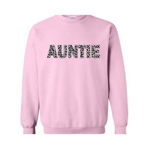 Auntie Sweatshirt, Western Auntie Sweatshirt, Cow Pattern Auntie Sweatshirt, Aunt Sweatshirt, Gift for Aunt, Western Family Gift