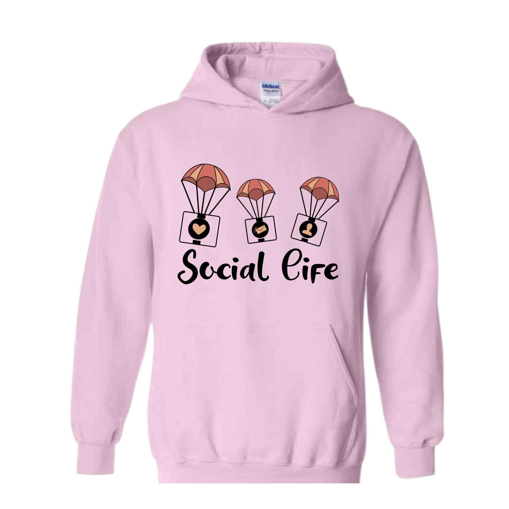 Social Life Hoodie, Social Hoodie, Trendy Hoodie, Happy Day Hoodie, Holiday Hoodie, Weekend Hoodie, Online Social Life