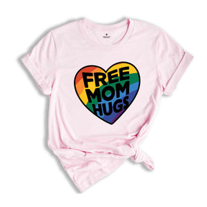 Free Mom Hugs Shirt, Love Is Love, Pride Heart Shirt, Equality Shirt, Queer Shirt, Funny Gay Pride Tank, LGBT Pride Gift