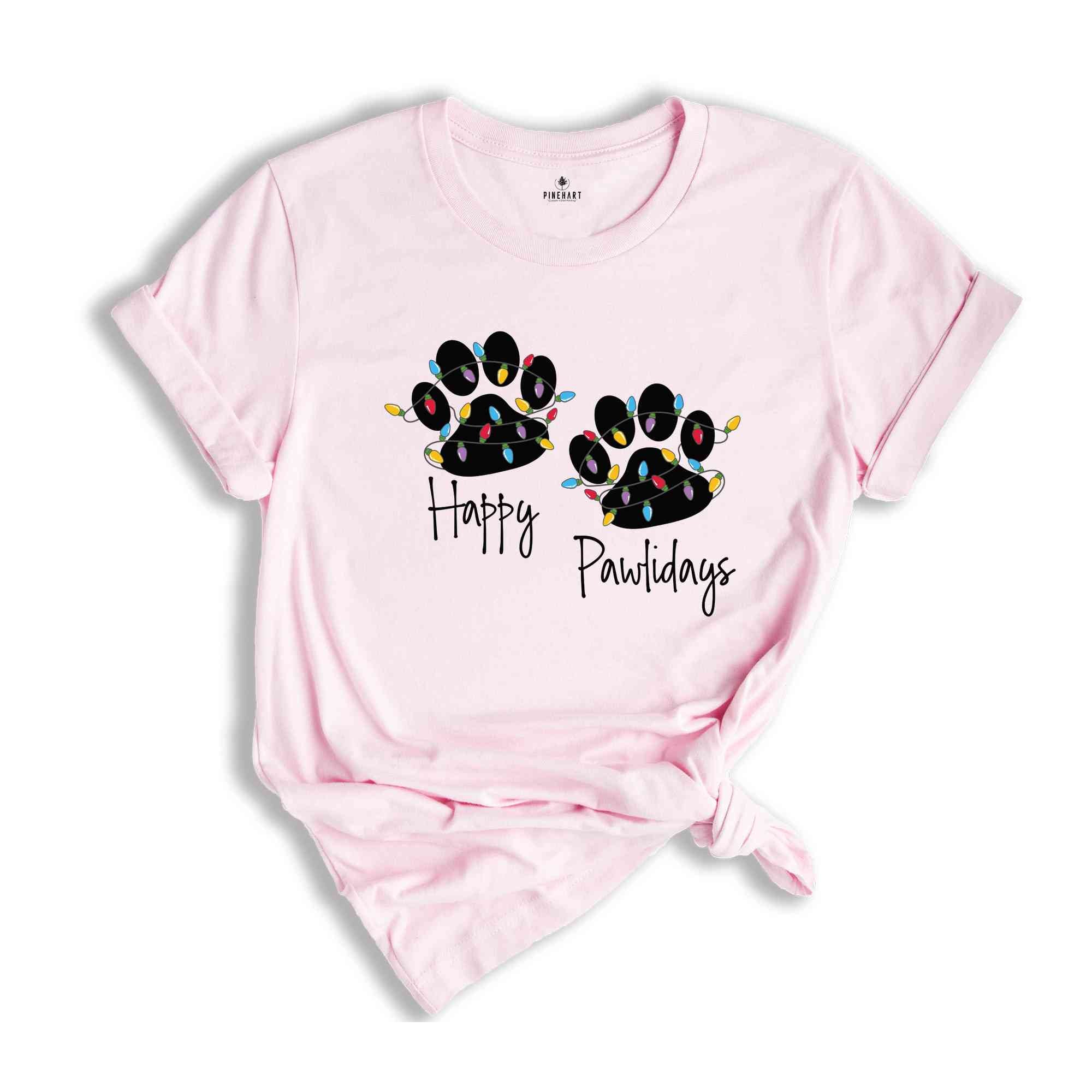 Happy Pawlidays Shirt, Dog Lovers Christmas, Xmas Paw T-Shirt, Cute Christmas Shirt, Animal Lover Shirt, Dog Mama Shirt