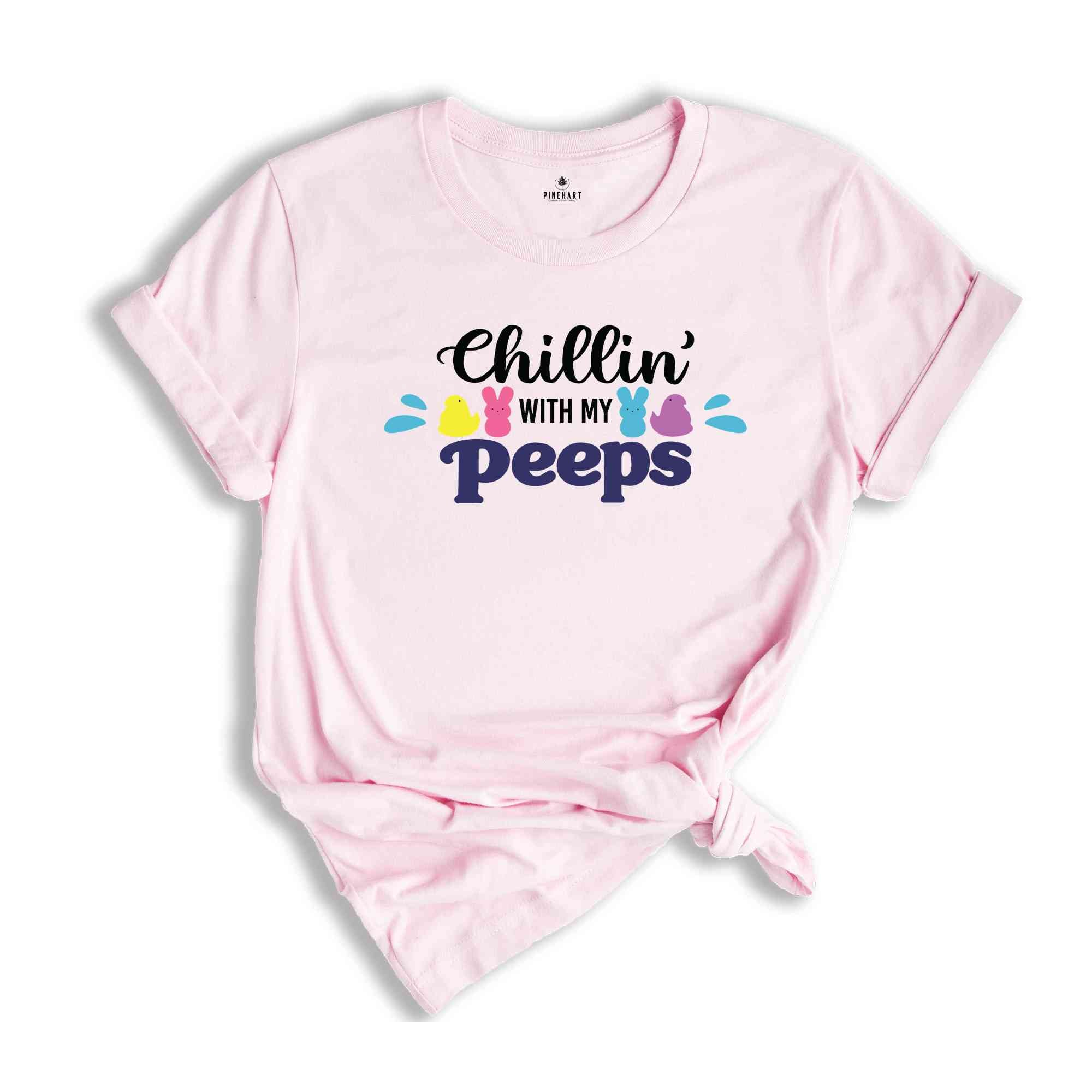 Chillin With My Peeps Easter Shirt, Bunny With Glasses Shirt, Kids Easter Shirt, Cute Easter Shirt, Easter Day Shirt, Easter Bunny Shirt