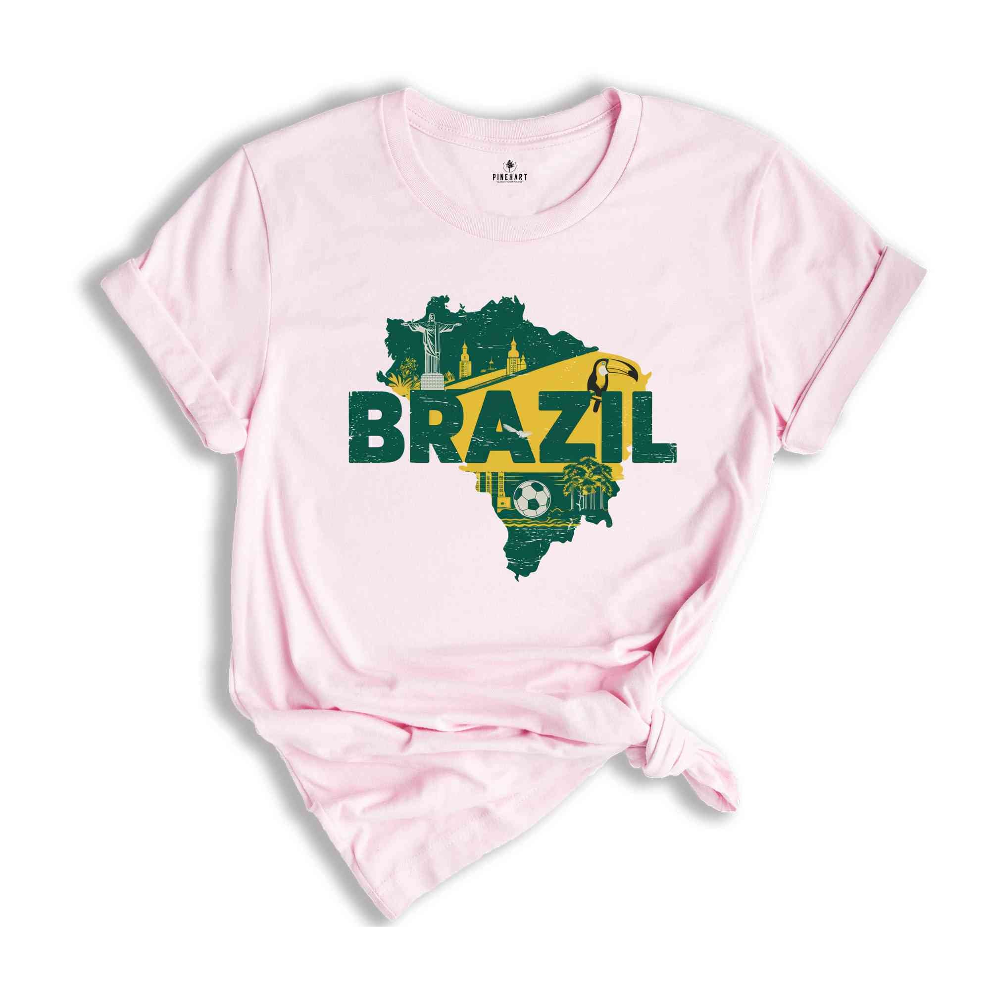 Retro Brazil Shirt, Brazil Travel Shirt, Country Travel Shirt, Shirt For Traveler, Travel Lover Gift, Travel Tee, Trip Shirt