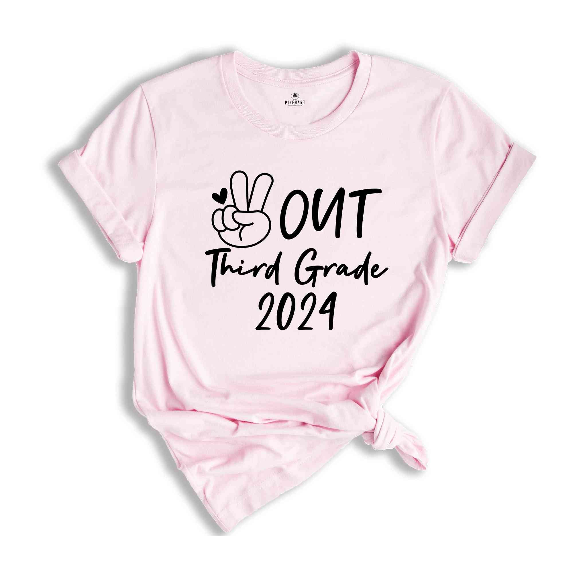 Peace Out Third Grade 2024 Shirt, End Of The School Shirt, Last Day Of School Shirt, Kids Graduation Shirt, Tie Dye Shirt, 3rd Grade Shirt