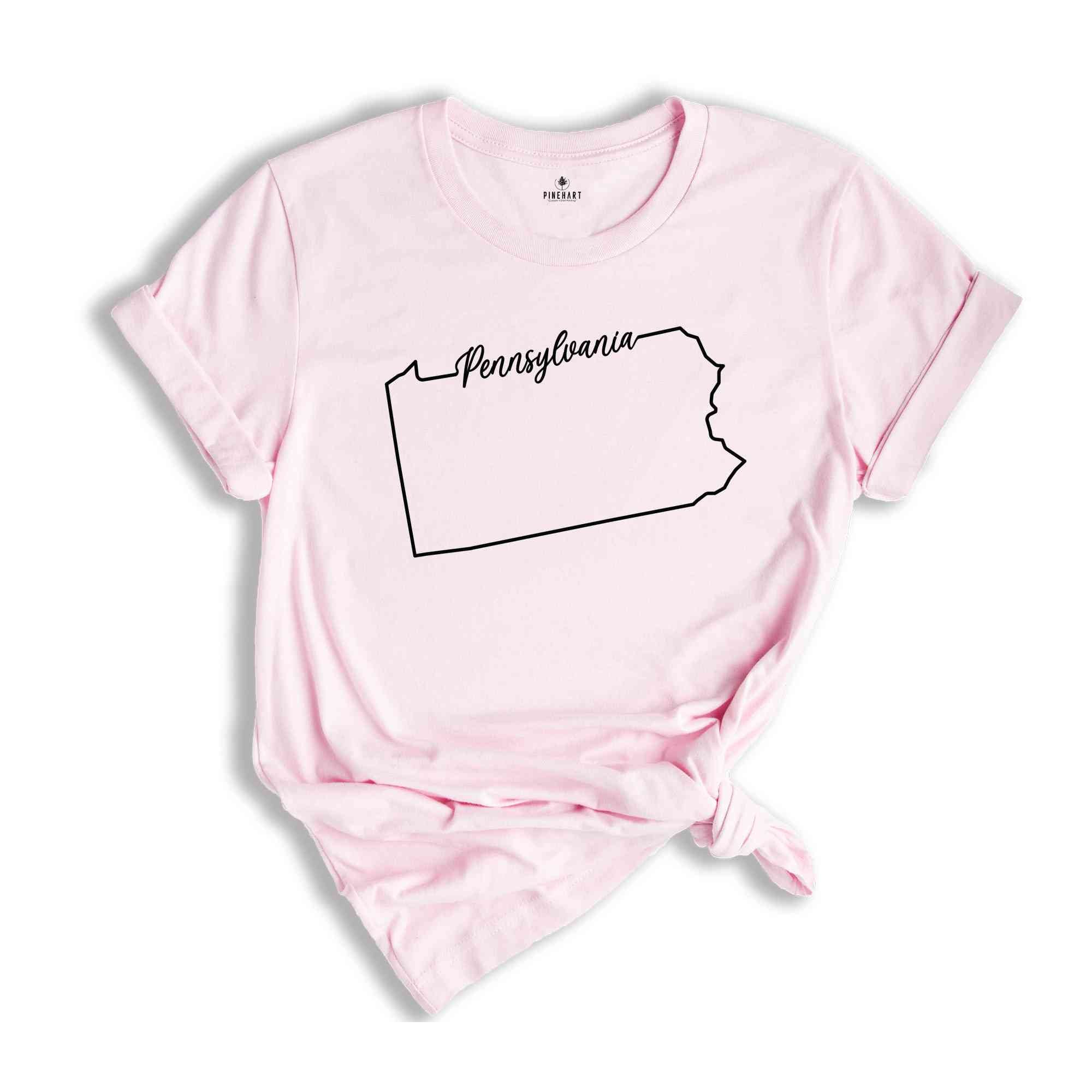 Pennsylvania State Shirt, The USA State Shirt, Pennsylvania USA Shirt, Pennsylvania Map Outline Shirt, US Outline Shirt, United States Shirt