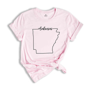 Arkansas State Shirt, The USA State Shirt, Arkansas USA Shirt, Arkansas Map Outline Shirt, US Outline Shirt, United States Shirt