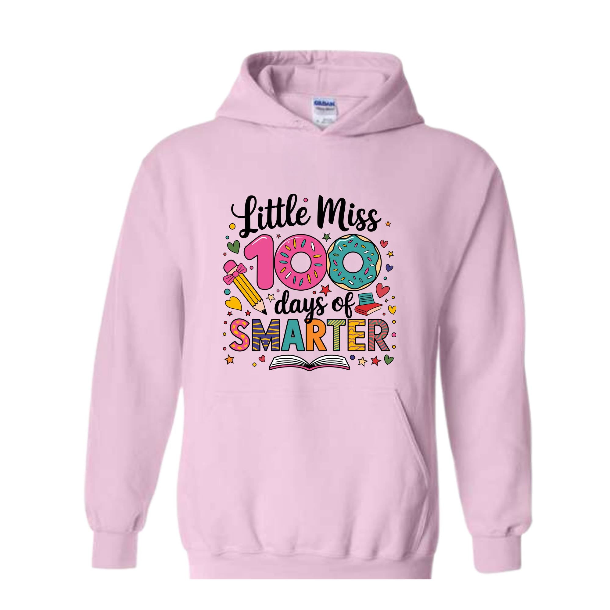 Little Miss 100 Days of School Sweatshirt, 100 Days Of School Hoodie, 100th Day Of School Celebration, Back to School Hoodie, School Tee