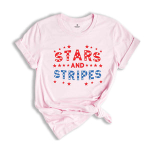 Stars And Stripes 4th Of July Shirt, Independence Day Shirt, Red White and Blue Shirt, Cute USA Flag Shirt