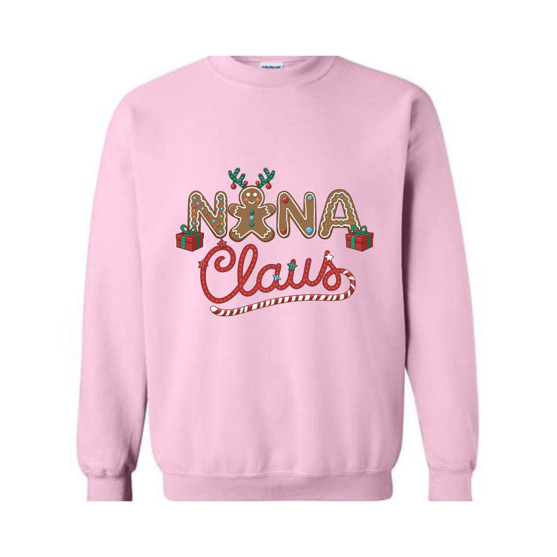 Nana Claus Sweatshirt, Nana Christmas Sweatshirt, Nana Sweat, Nana Christmas Sweater, Family Claus Sweatshirt