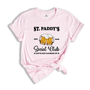 St Paddys Social Club Shirt, Saint Patrick's Day, Drinking Shirt, Shamrock Shirt, Irish Shirt, Beer Lover Shirt, Bartender Shirt