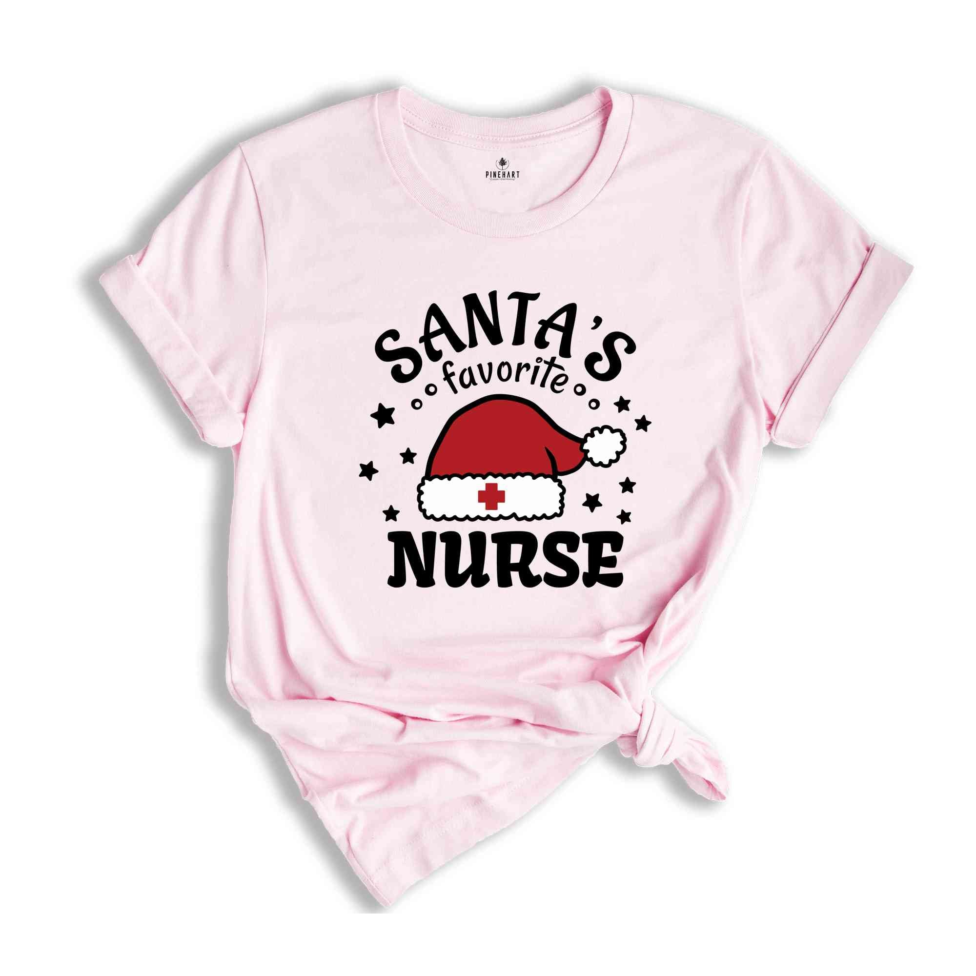 Santa's Favorite Nurse Shirt, Nurse Christmas Tee, Nurse Life Shirt, Christmas Nurse,Christmas Xmas Nurse Tshirt