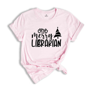 One Merry Librarian Shirt, Christmas Gift, Christmas Shirt, Librarian Shirt, Librarian Christmas, Gift For Librarian