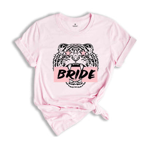 Retro Tiger Bride Exotic Bachelorette Shirt, Bachelorette Party Shirt, Animal Lover Shirt, Cute Bride Shirt, Bridesmaid Shirt, Bride Gift