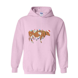 Christmas Cow Sweatshirt, Country Sweatshirt, Country Xmas Sweatshirt, Farm Christmas Sweatshirt, Cow Lover Sweatshirt, Christmas Gift