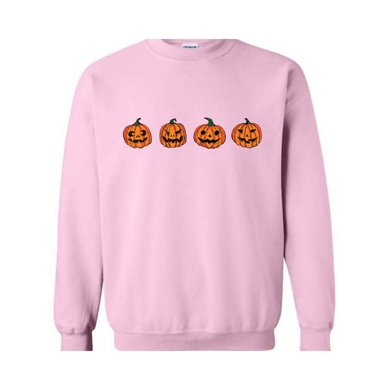 Pumpkin Faces Sweatshirt, Pumpkin Sweater, Pumpkin Lovers Sweatshirt, Halloween Gifts, Halloween Sweater, Spooky Season Sweat, Fall Season